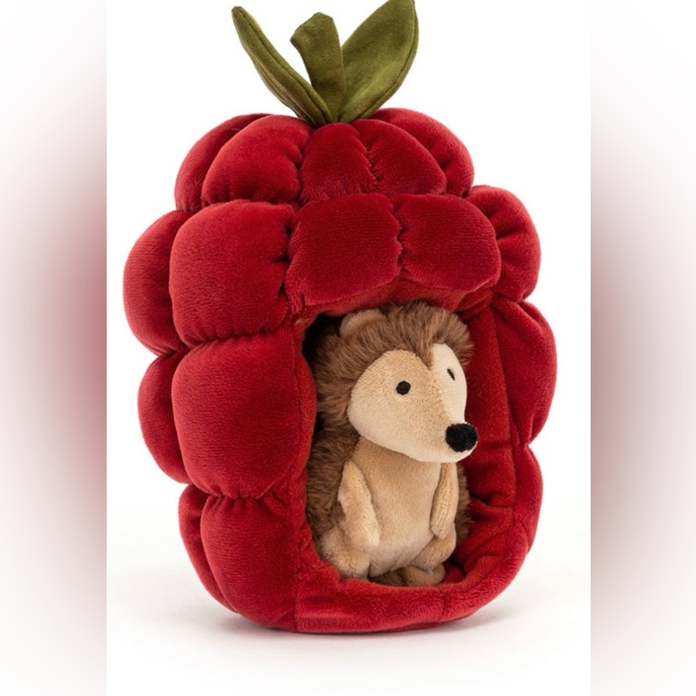 NWT Jellycat Brambling hedgehog with red raspberry home RETIRED authentic